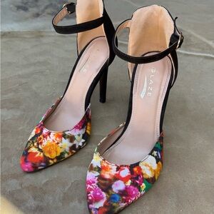 Glaze Multicolor Floral Heels Vibrant Design